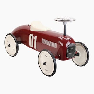 Metal Ride On Racer - Burgundy