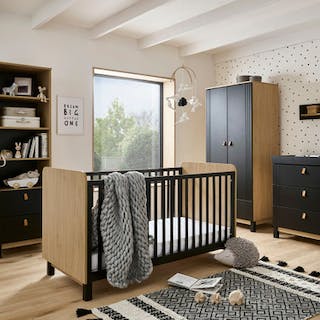 Rafi 5 Piece Furniture Set - Oak & Black