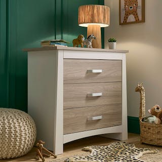 Ada 3 Drawer Dresser & Changer - White & Ash