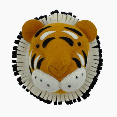Tiger Head With Double Ruff - Original