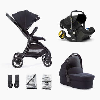 Aylo Stroller 6 Piece Bundle & Doona Infant Car Seat - Rich Black