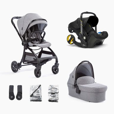 Aylo Stroller 6 Piece Bundle & Doona Infant Car Seat - Grey Marl