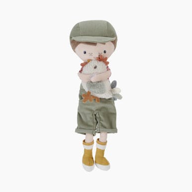 Cuddle Doll Farmer Jim with Chicken